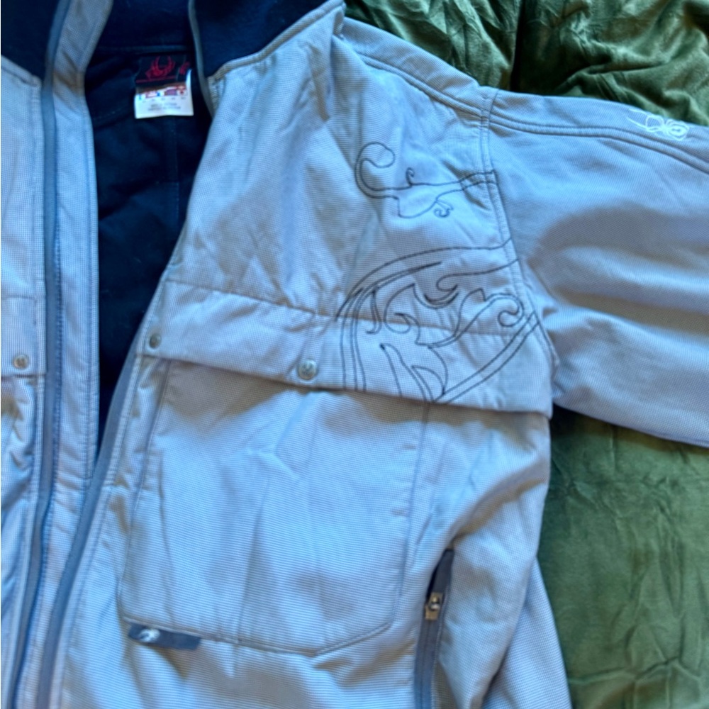 Spyder Gray/Silver Performance Jacket With Black … - image 2